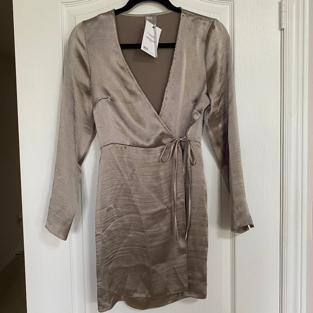 ASOS Satin Mid Length Dress NWT Size 6